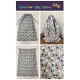 Santa Sack - Large - Snowmen on Grey
